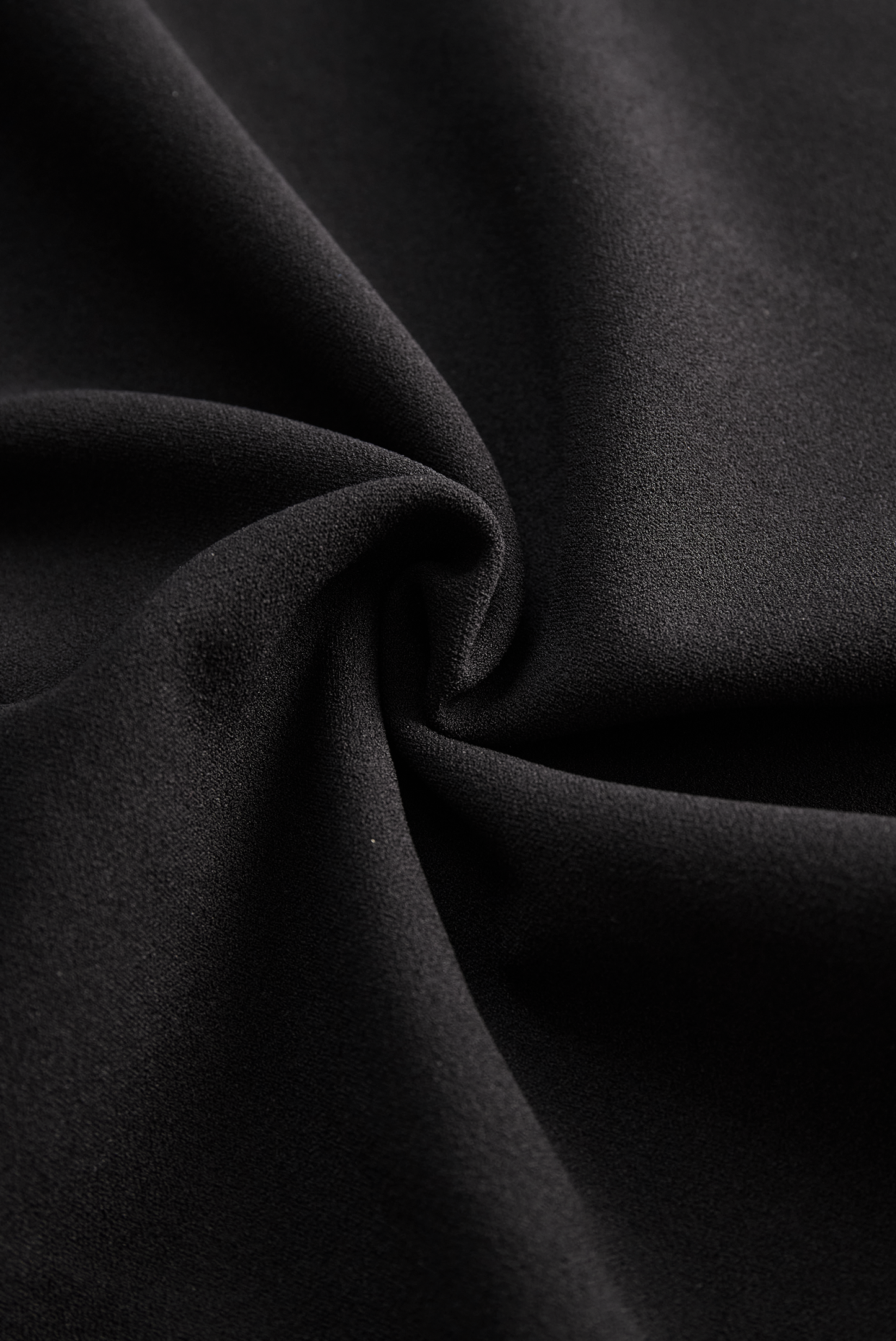 Refined Black Belted Sheath Dress with Mandarin Collar