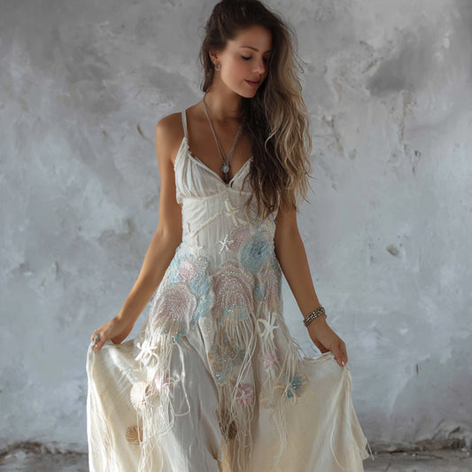 Women's Bohemian Style Marine Art Camisole Dress