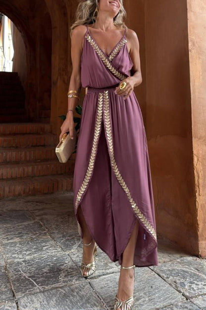 HILARIO long jumpsuit, dusty rose