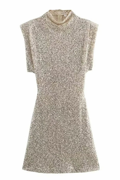 Adorable Sexy Vibes Sequin Wide Sleeve Mini Dress