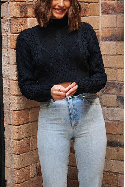 Knitted Cropped Sweater