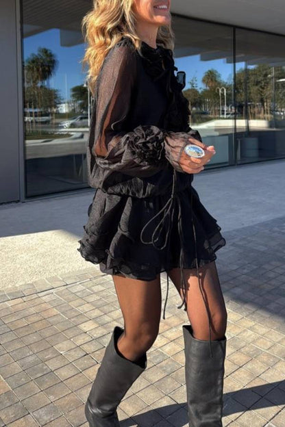MORGANA blouse + shorts set