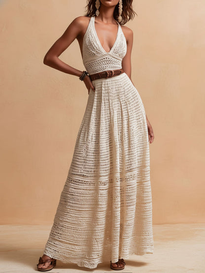 Country Concert Outfit Retro White Boho Maxi Dresses