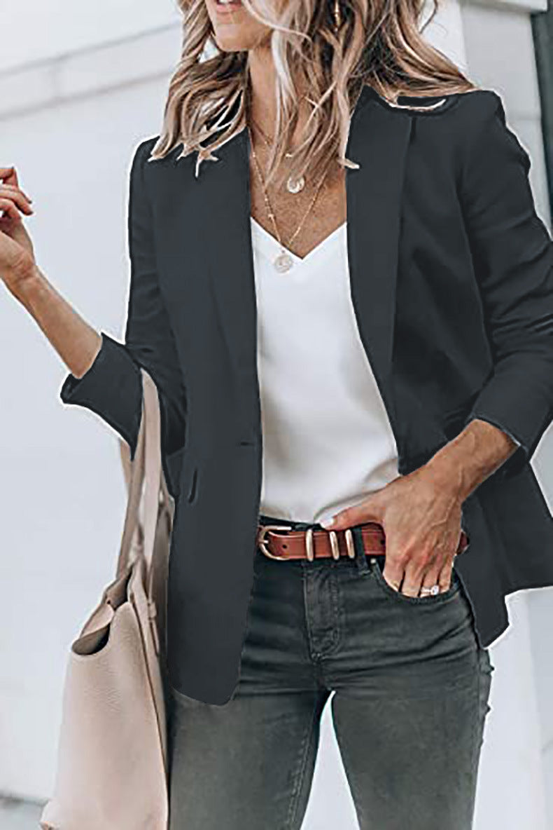 Casual Turndown Collar Coat