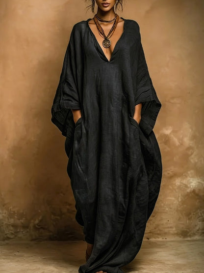 Bohemian Linen And Cotton Kaftan Robe