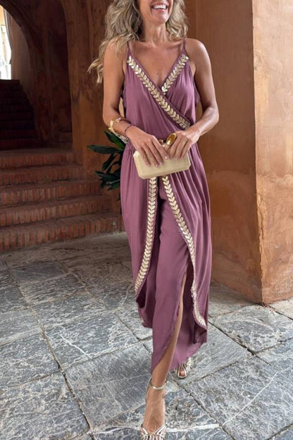 HILARIO long jumpsuit, dusty rose