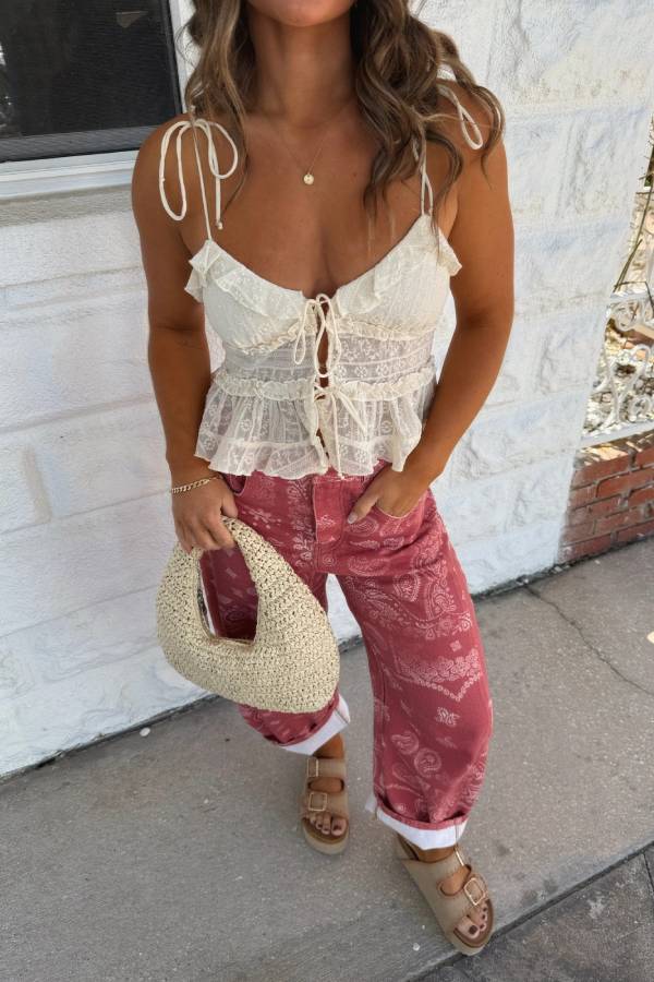 Dew Kissed Ruffle Top Ivory