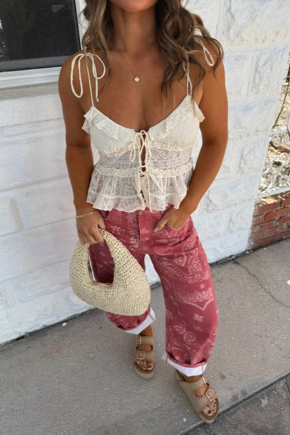 Dew Kissed Ruffle Top Ivory