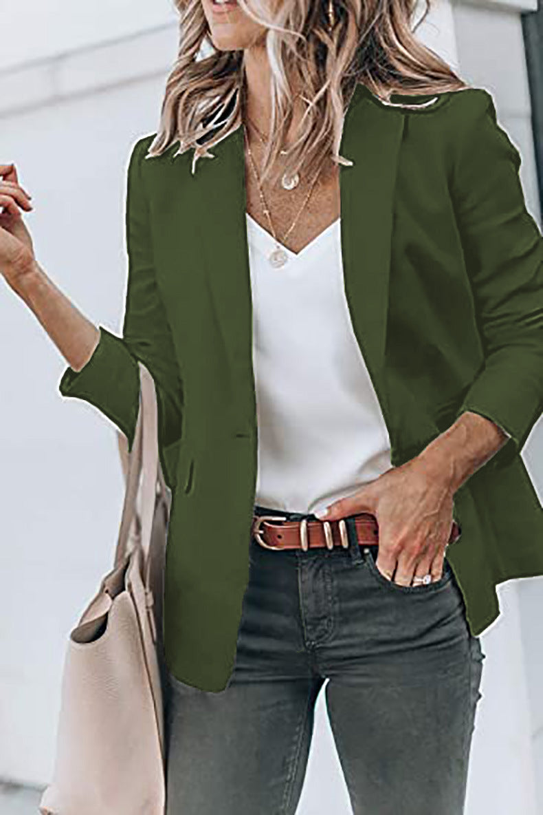 Casual Turndown Collar Coat