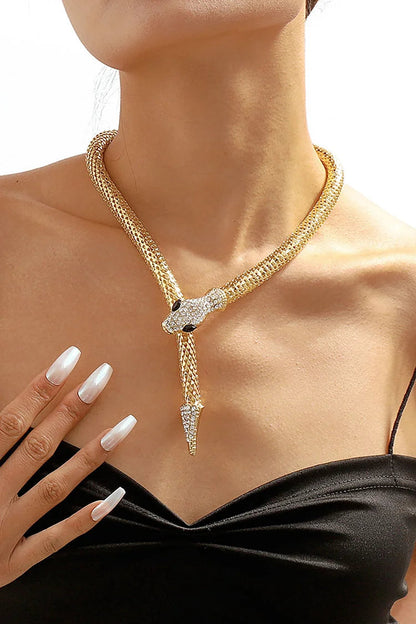 Fashion Rhinestone Snake Alloy Necklace