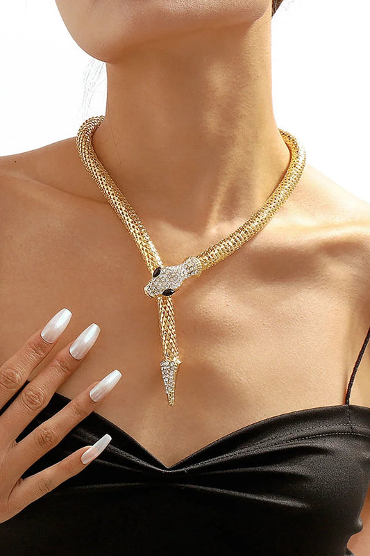 Fashion Rhinestone Snake Alloy Necklace