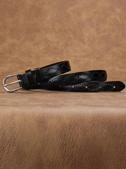 Women's Fashion Hollow Imitation Leather Belt MDA0106H8Y