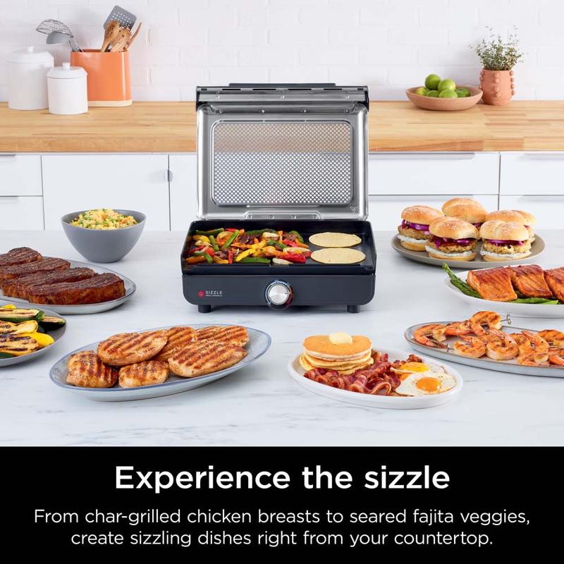 🥩🍗Smokeless Indoor Grill & Griddle