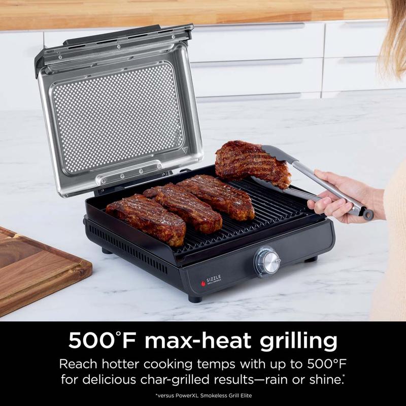 🥩🍗Smokeless Indoor Grill & Griddle